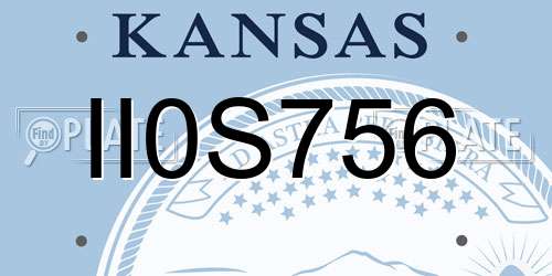 II0S756 Kansas License Plate