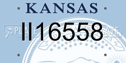 II16558 Kansas License Plate