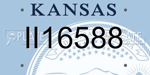 II16588 Kansas License Plate