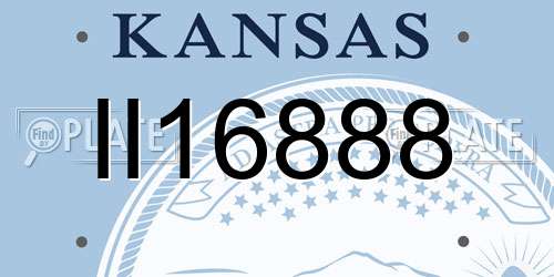II16888 Kansas License Plate