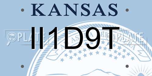 II1D9T Kansas License Plate