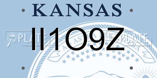 II1O9Z Kansas License Plate