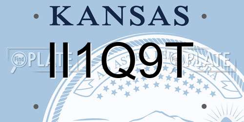 II1Q9T Kansas License Plate