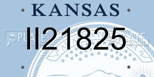 II21825 Kansas License Plate