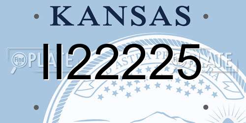II22225 Kansas License Plate