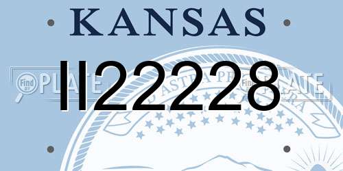 II22228 Kansas License Plate