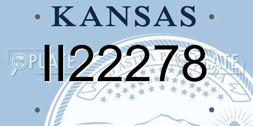 II22278 Kansas License Plate