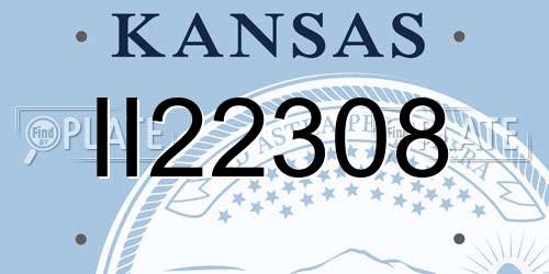 II22308 Kansas License Plate