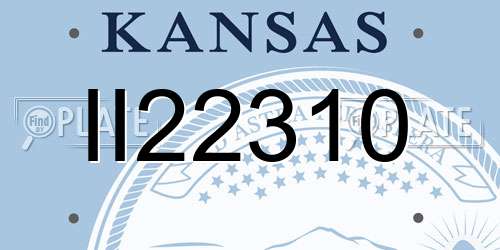 II22310 Kansas License Plate