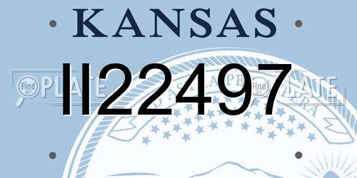 II22497 Kansas License Plate