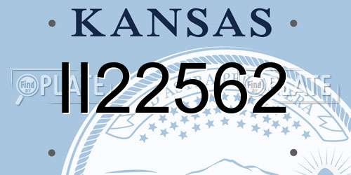 II22562 Kansas License Plate