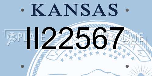 II22567 Kansas License Plate