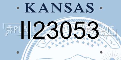 II23053 Kansas License Plate
