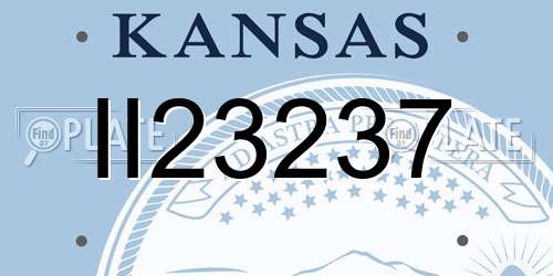 II23237 Kansas License Plate