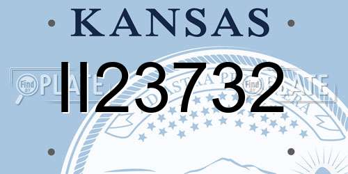 II23732 Kansas License Plate