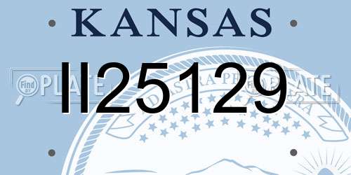 II25129 Kansas License Plate