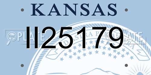 II25179 Kansas License Plate