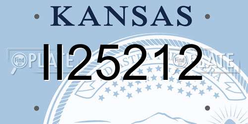 II25212 Kansas License Plate