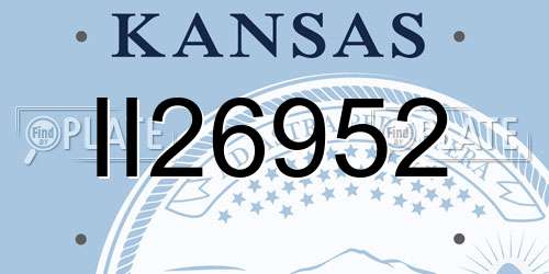 II26952 Kansas License Plate