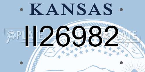 II26982 Kansas License Plate