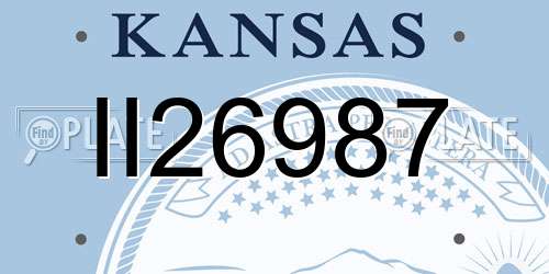 II26987 Kansas License Plate