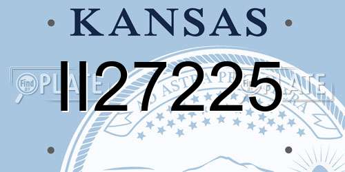 II27225 Kansas License Plate