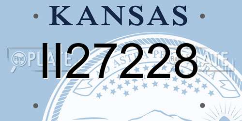 II27228 Kansas License Plate