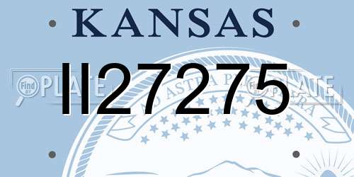 II27275 Kansas License Plate