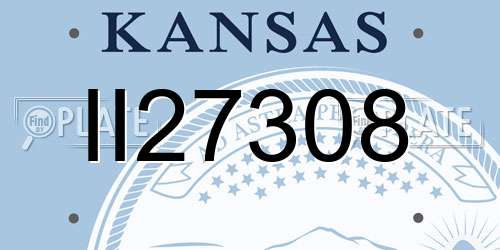 II27308 Kansas License Plate