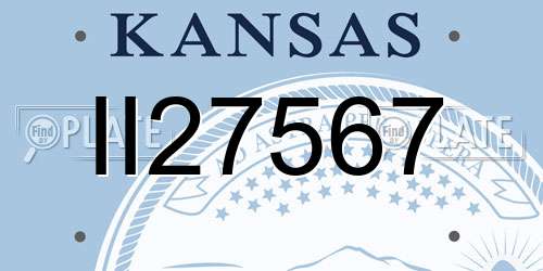 II27567 Kansas License Plate