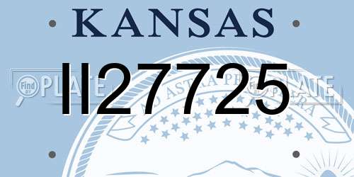 II27725 Kansas License Plate