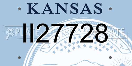 II27728 Kansas License Plate