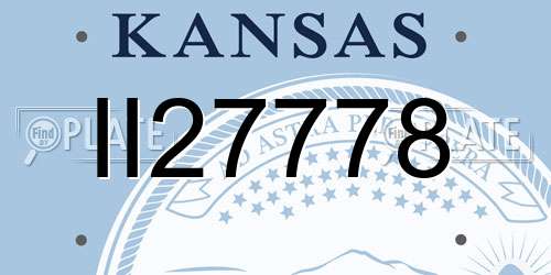 II27778 Kansas License Plate