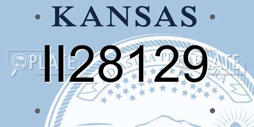 II28129 Kansas License Plate