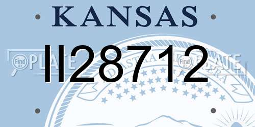II28712 Kansas License Plate