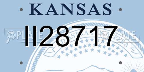 II28717 Kansas License Plate