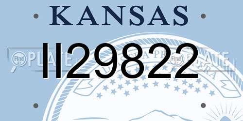 II29822 Kansas License Plate