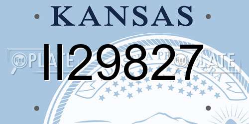 II29827 Kansas License Plate