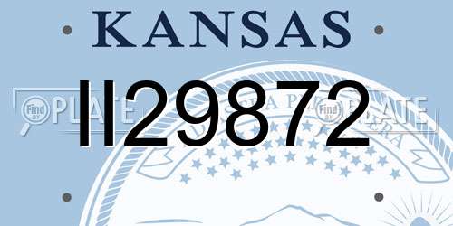 II29872 Kansas License Plate