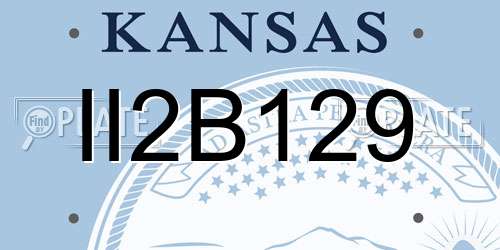 II2B129 Kansas License Plate