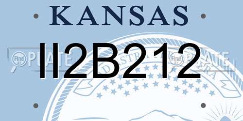 II2B212 Kansas License Plate
