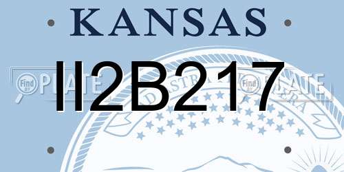 II2B217 Kansas License Plate