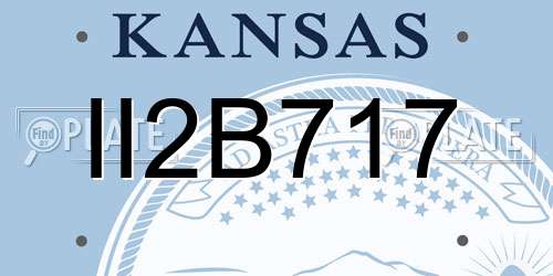 II2B717 Kansas License Plate