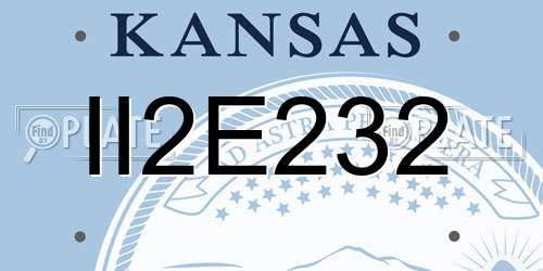 II2E232 Kansas License Plate