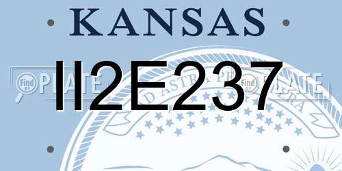 II2E237 Kansas License Plate