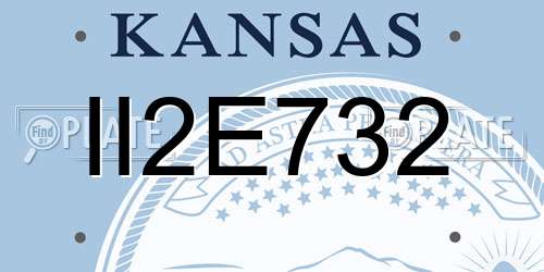 II2E732 Kansas License Plate