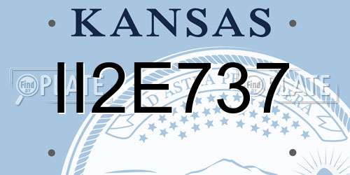 II2E737 Kansas License Plate