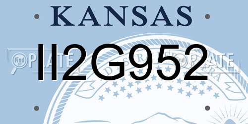 II2G952 Kansas License Plate