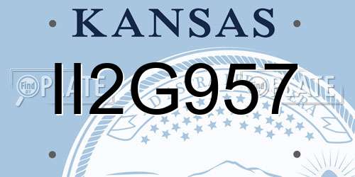 II2G957 Kansas License Plate