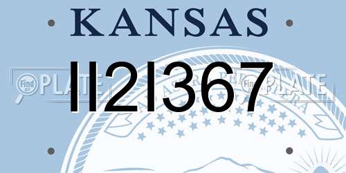 II2I367 Kansas License Plate